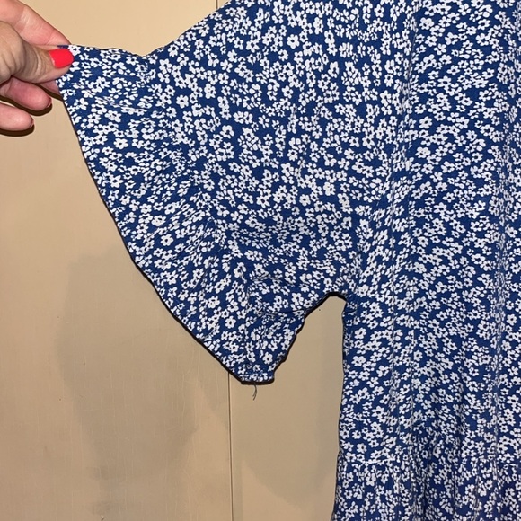 Blue short sleeve midi dress size 4X - Picture 3 of 5